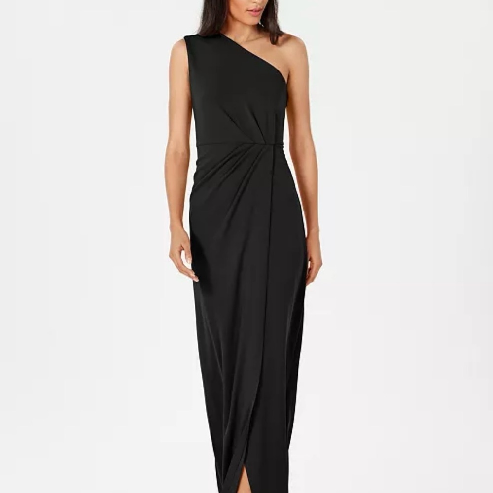 Calvin Klein Draped One Shoulder Dress
